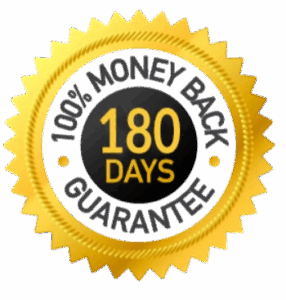 180-day, 100% money back guarantee